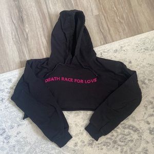 juice wrld death race for love cropped hoodie